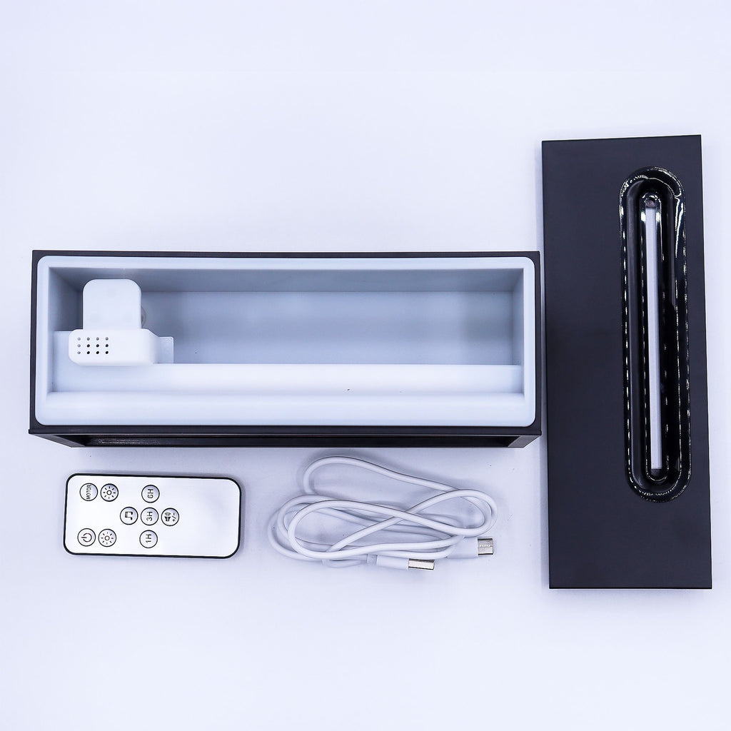 Flame Effect Aroma Diffuser with Birdsound - Black USB - Colour Change