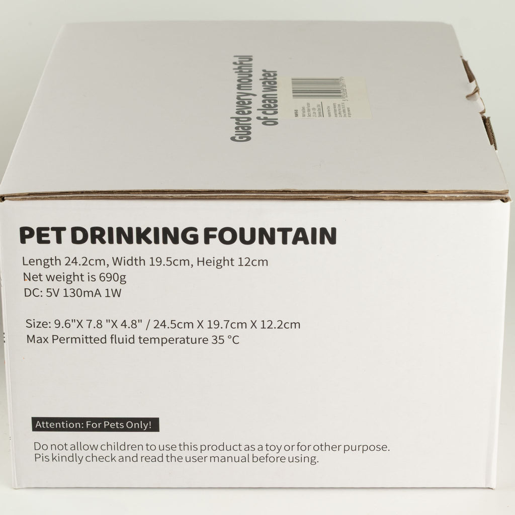 PAW Food Bowls - Electric Water Fountain 2.5 Liter - USB - Stainless Steal (304)