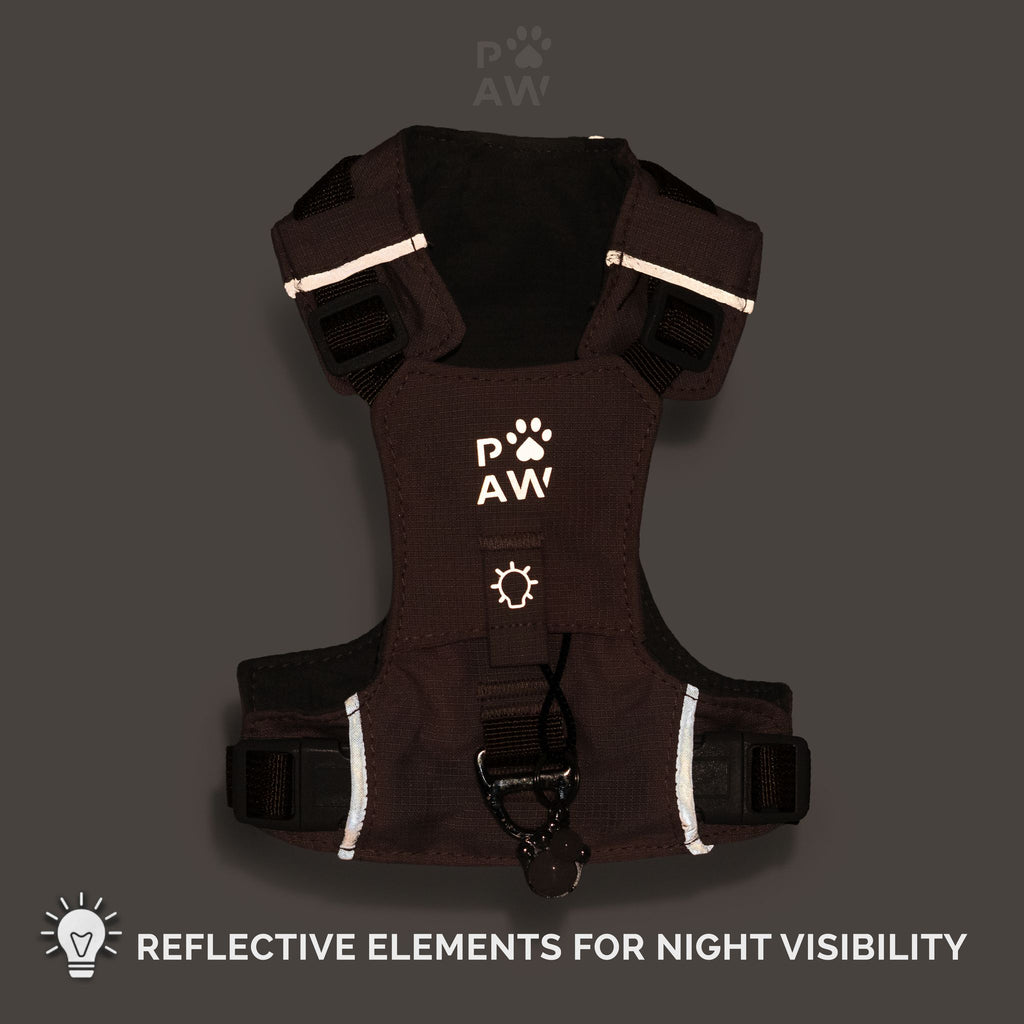 PAW - XS (2-4Kg) Dog Step-in Guardian Harness with Reflective Mesh - Soft Pink - Rose Quartz Charm